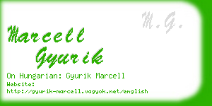 marcell gyurik business card